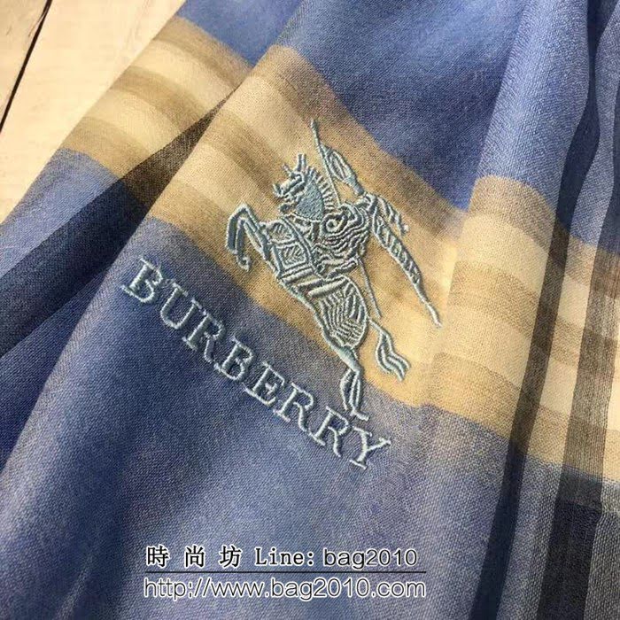 BURBERRY巴寶莉原單 18專櫃新款格紋戒指絨圍巾 LLWJ6078
